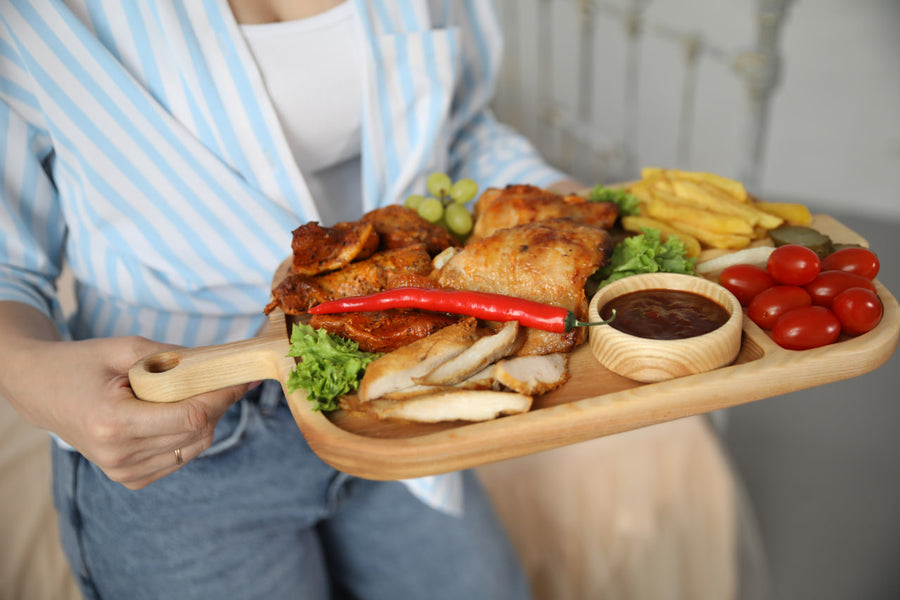 Handmade-oak-ash-wood-board-for-serving-meats