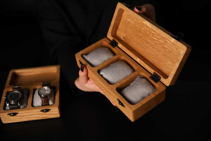 Handcrafted-rustic-wooden-watch-box-with-a-vintage-charm-perfect-for-organizing-your-watch-collection